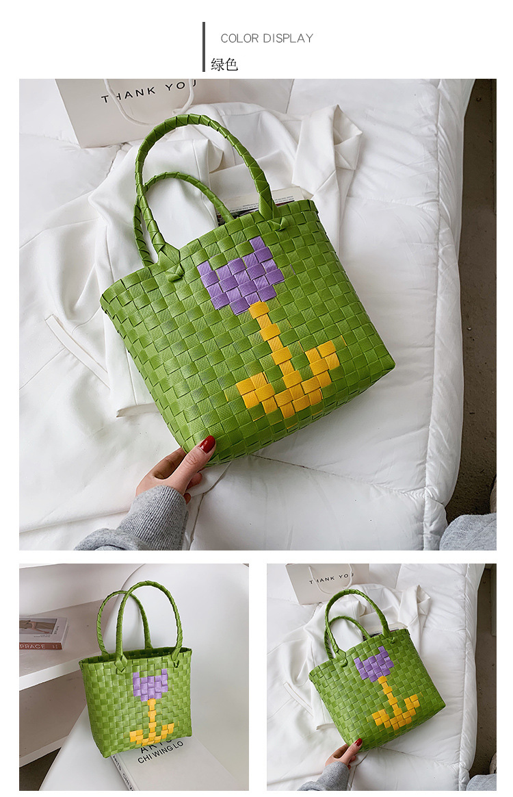 Fashion Woven Flower Portable Bag display picture 40