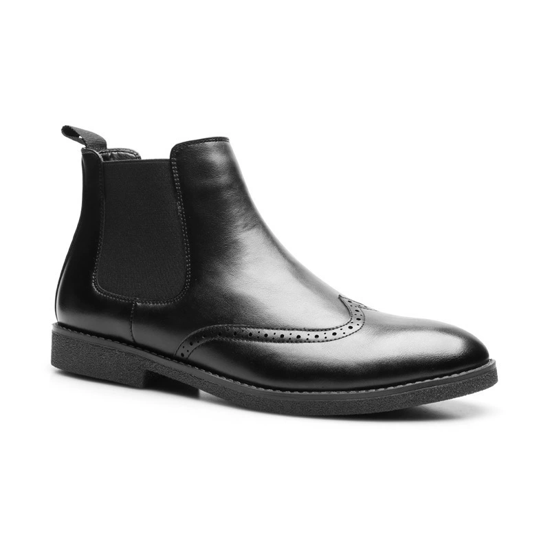 [Заказ может быть обработан] Брок ножки сплошной цвет Британские ботинки Челси мужские Amazon трансграничная оптовая продажа