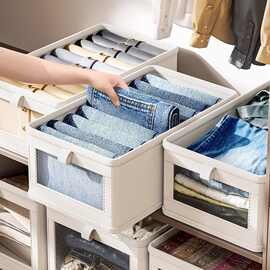 衣服收纳箱家用大容量衣柜衣物整理盒子内衣内裤布艺折叠储物收纳