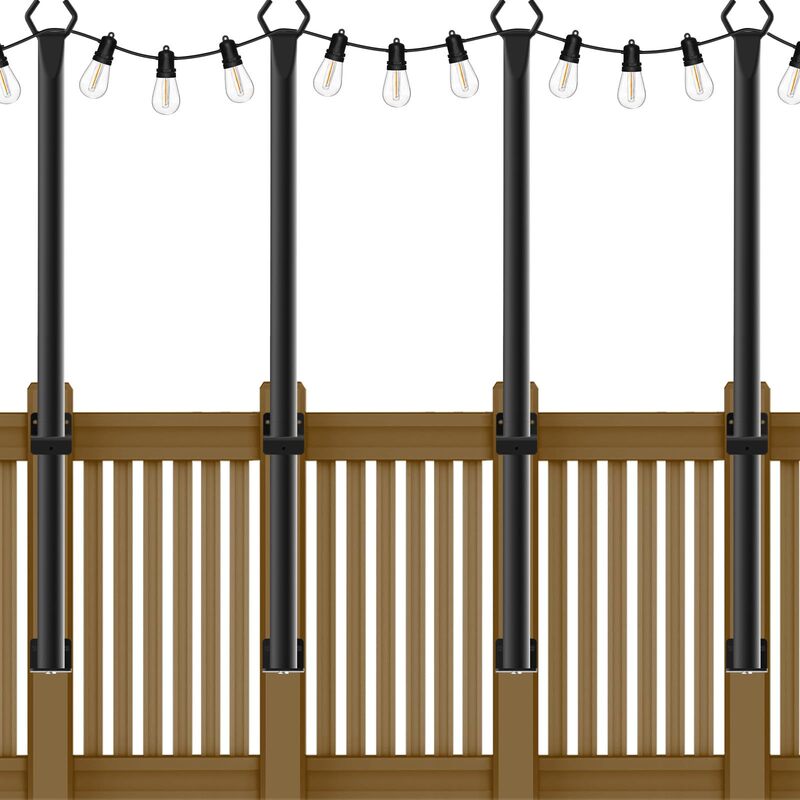 Cross-Border Outdoor Indoor Decorative Light String Support Rod Courtyard Garden Lighting Wedding Garden Metal Atmosphere Light Support Rod