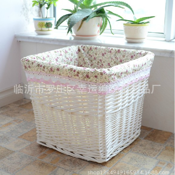 工厂供应柳编产品柳编洗衣篮脏衣篓脏衣衣物收纳篮子里布收纳筐