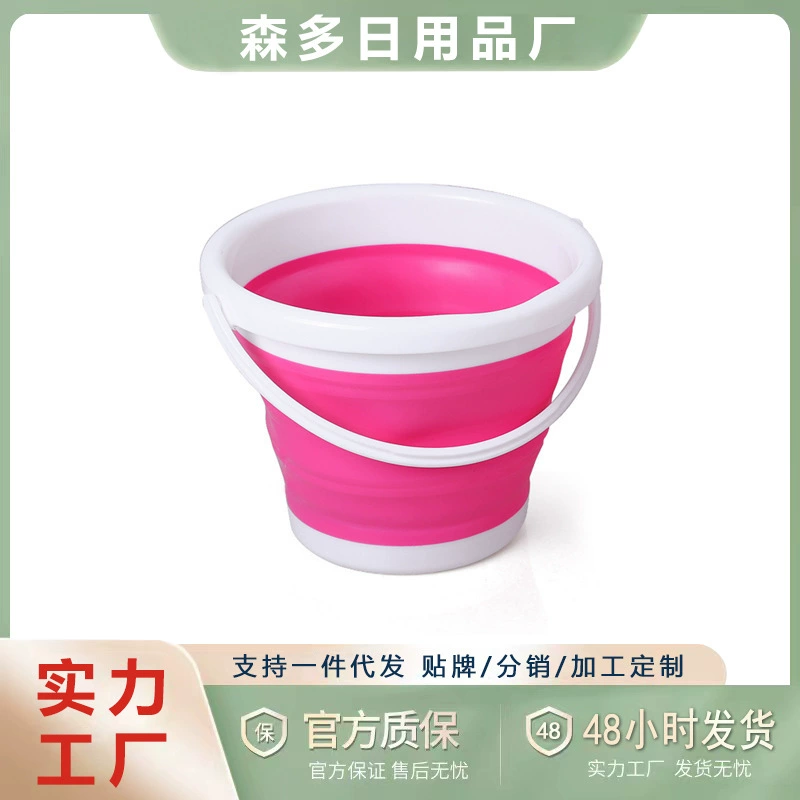 Складные ведра для воды Ручная живопись на открытом воздухе Рыбалка бытовая автомойка портативная путешествия трубочка сжатый утолщенный автомобильный ведро