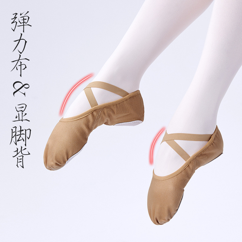 Zapatos de baile para niños de tela elástica completa zapatos de ejercicio de fondo suave para mujer zapatos de yoga para adultos zapatos de garra de gato zapatos de ballet zapatos para el cuerpo