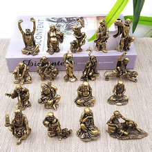 十八罗汉金属复古摆件收藏佛像办公室家居装饰实心铜人桌面摆件