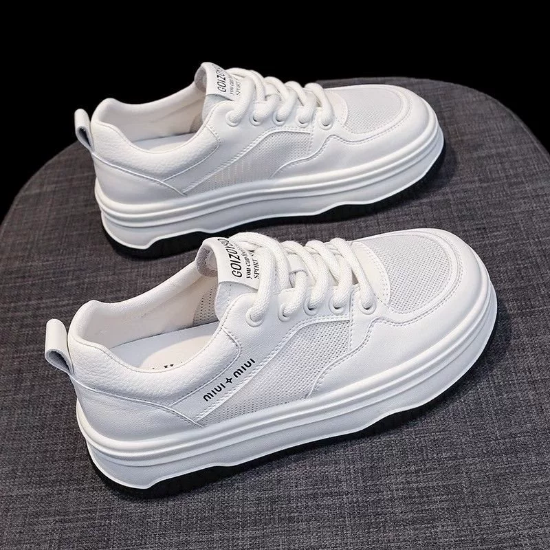 Universal breathable sports white shoes for leisure, trend of season