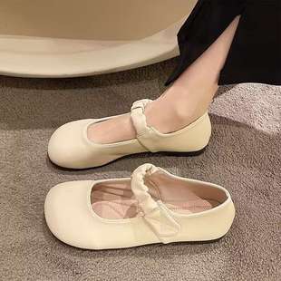 Women's Flats 2025 New Style Thick-Soled French Retro Flats Soft-Soled Casual and Gentle Mary Jane Shoes with Skirts