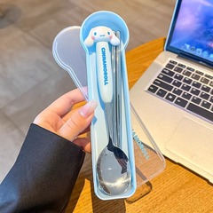 外国貿易クロミ美楽ティ玉桂犬スプーン箸二点セット学生携帯食器趣味スプーンプレゼント