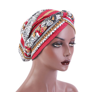 Customized Hat Braided Cross Turban Hat Ethnic Style Turban Hat Arabian Hat Tjm-429A
