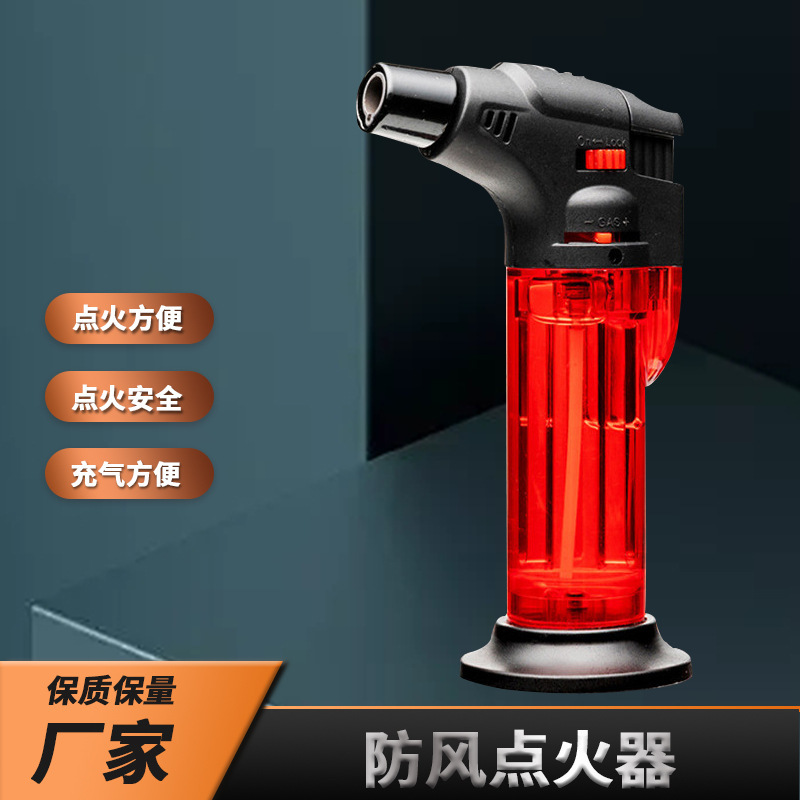 Factory Wholesale Windproof Lighter Gas Direct Welding Gun Cigar Aromatherapy Igniter Inflatable Moxibustion Ignition Gun