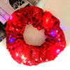 Summer new stage effect LED sequins large intestine circle hair ring fashion cute sports bundle hair hoop hair hoe