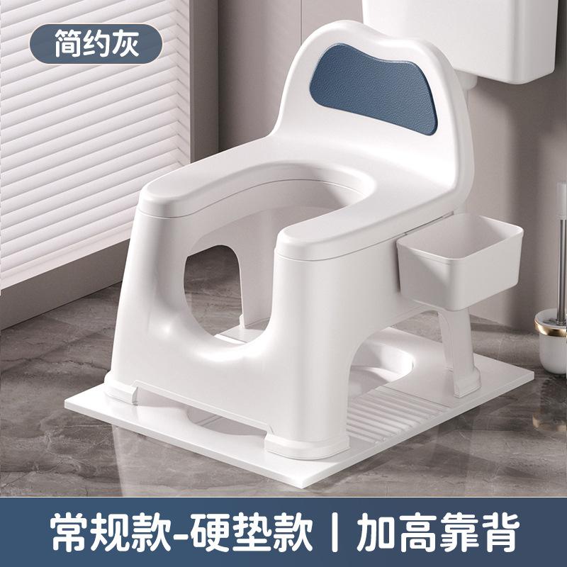 Silla Inodoro Portátil para Adultos de Plástico Lavable para Baño image 7