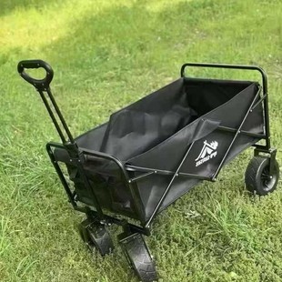 Outdoor Gift Camping Cart Hand-Pulled Barbecue Cart with Large Capacity, Foldable and Easy to Carry for Travel and Picnic