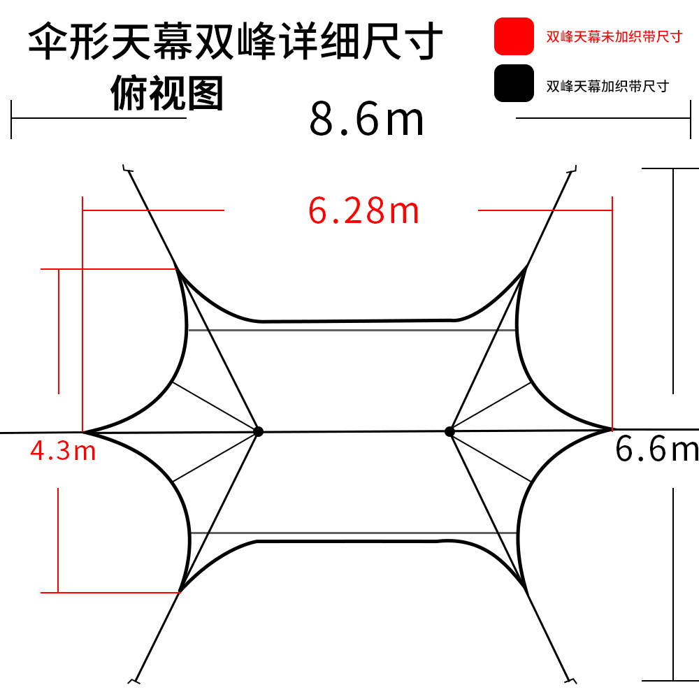 Tent Sunshade Camping Picnic Sunshade Weatherproof Multi-Purpose Camp Sun Protection Irregular Canopy Outdoor