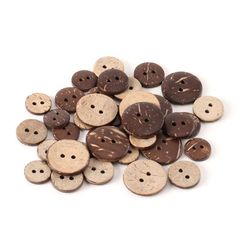Coconut Button Natural Coconut Shell Button Four-Hole Coconut Button Children's Clothing Kindergarten DIY Craft Button