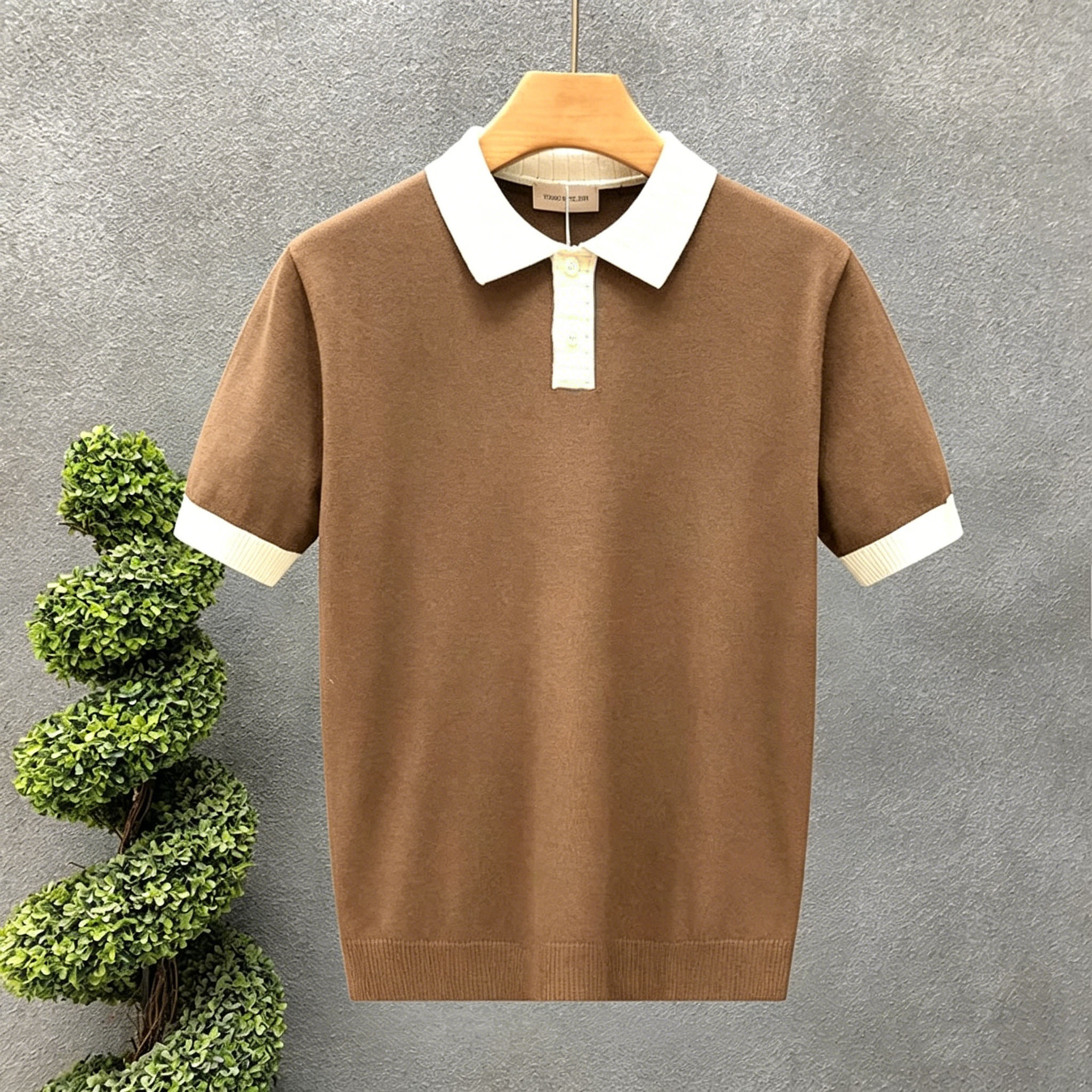 Polo camiseta de punto camiseta de manga corta camiseta de hombre paulo collar viejo viento de negocios de verano fábrica transfronteriza al por mayor