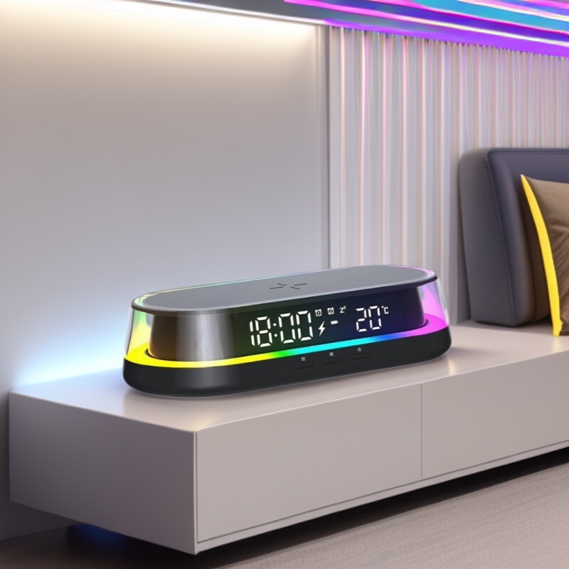 2026 2-in-1 Wireless Charger, Home Gift, Colorful Light, Night Light, Desktop Clock, Alarm Clock 2026 2-in-1 Wireless Charger, Home Gift, Colorful Light, Night Light, Desktop Clock, Alarm Clock