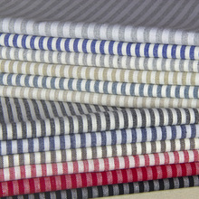 厂家现货 涤棉麻色织布 混纺服装面料 条纹箱包鞋帽桌布面料006B