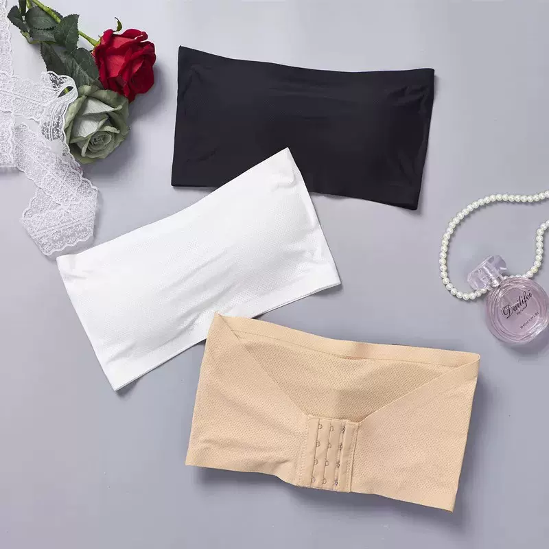 冰丝无痕透气内衣舒适一字防走光打底吊带背心裹胸内搭抹胸女批发