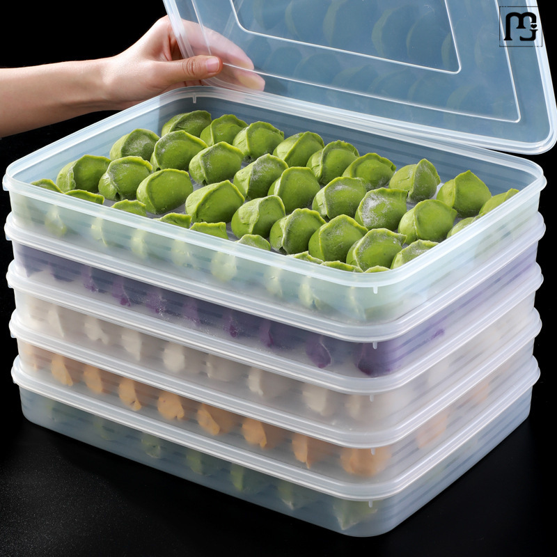 巨纳饺子收纳盒冰箱用冷冻饺盒子食品级包水饺速冻饺子专用托盘保
