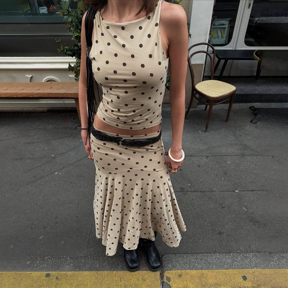 (Переходная торговля), летний сексуальный набор, топ, юбка, европейский стиль, обхват талии, талия