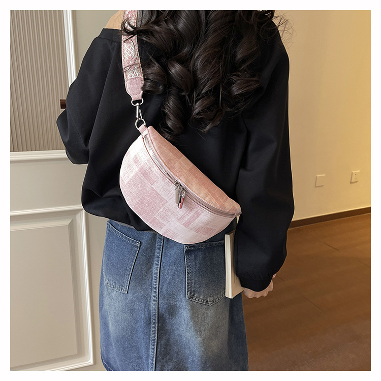 Borsa a tracolla da donna texture versatile marsupio e chest bag_voghion.com