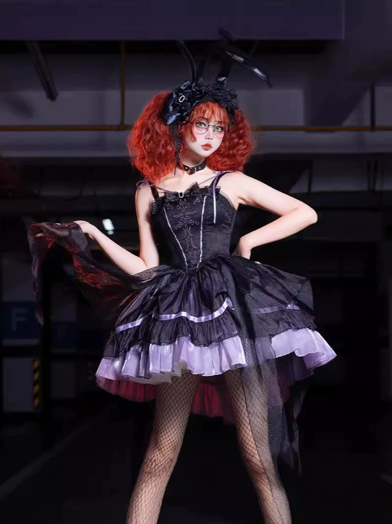 Жилет, стиль Lolita, облегающий, с вышивкой, Lolita Jsk