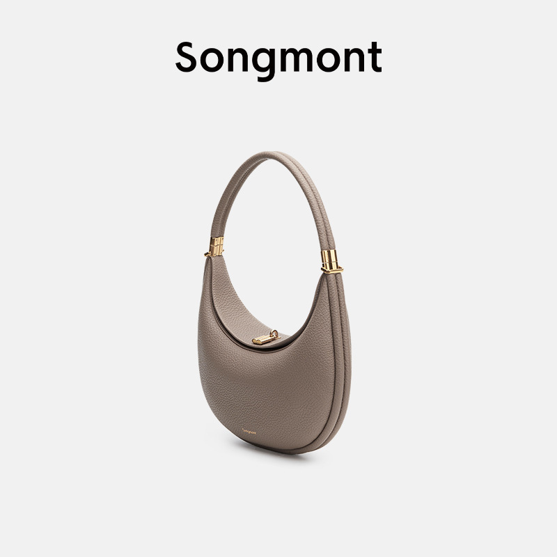 Songmont 山下裕松 ミディアム三日月バッグ デザイナー秋一層牛革三日月バッグ シングルショルダー脇バッグ|undefined