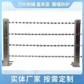 刀片刺绳不锈钢刮刀刺绳小区围墙围栏3米定制  热镀锌抗腐蚀耐用