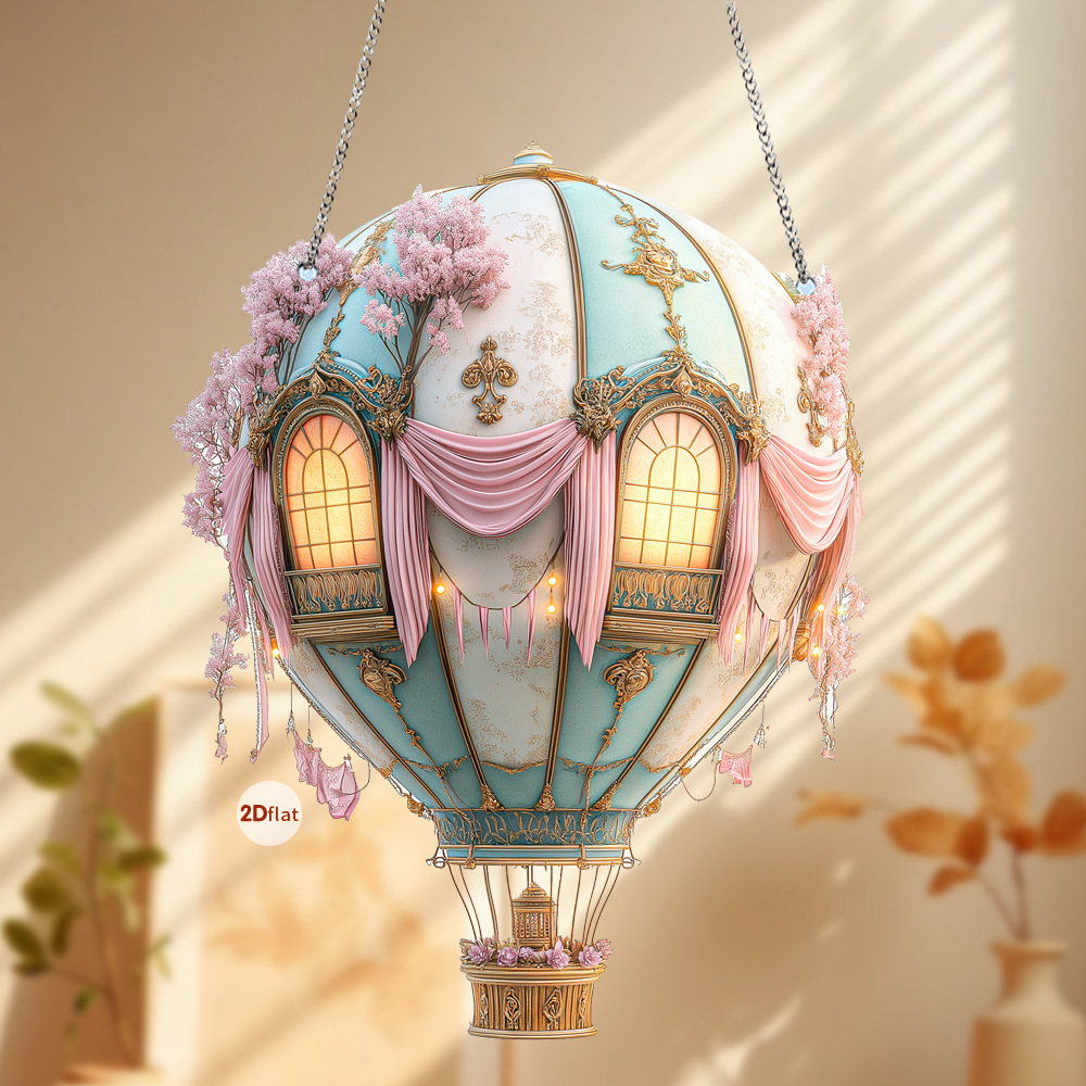 Temporada de boda transfronteriza colorido globo caliente 2D acrílico ventana colgante decoración de pared colgante creativo lista de hogares