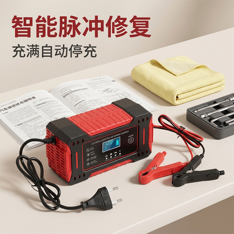 12V6A Lead-Acid Battery Charger for Motorcycles, Cars, Electric Vehicles, and Battery Switching Car Battery Chargers