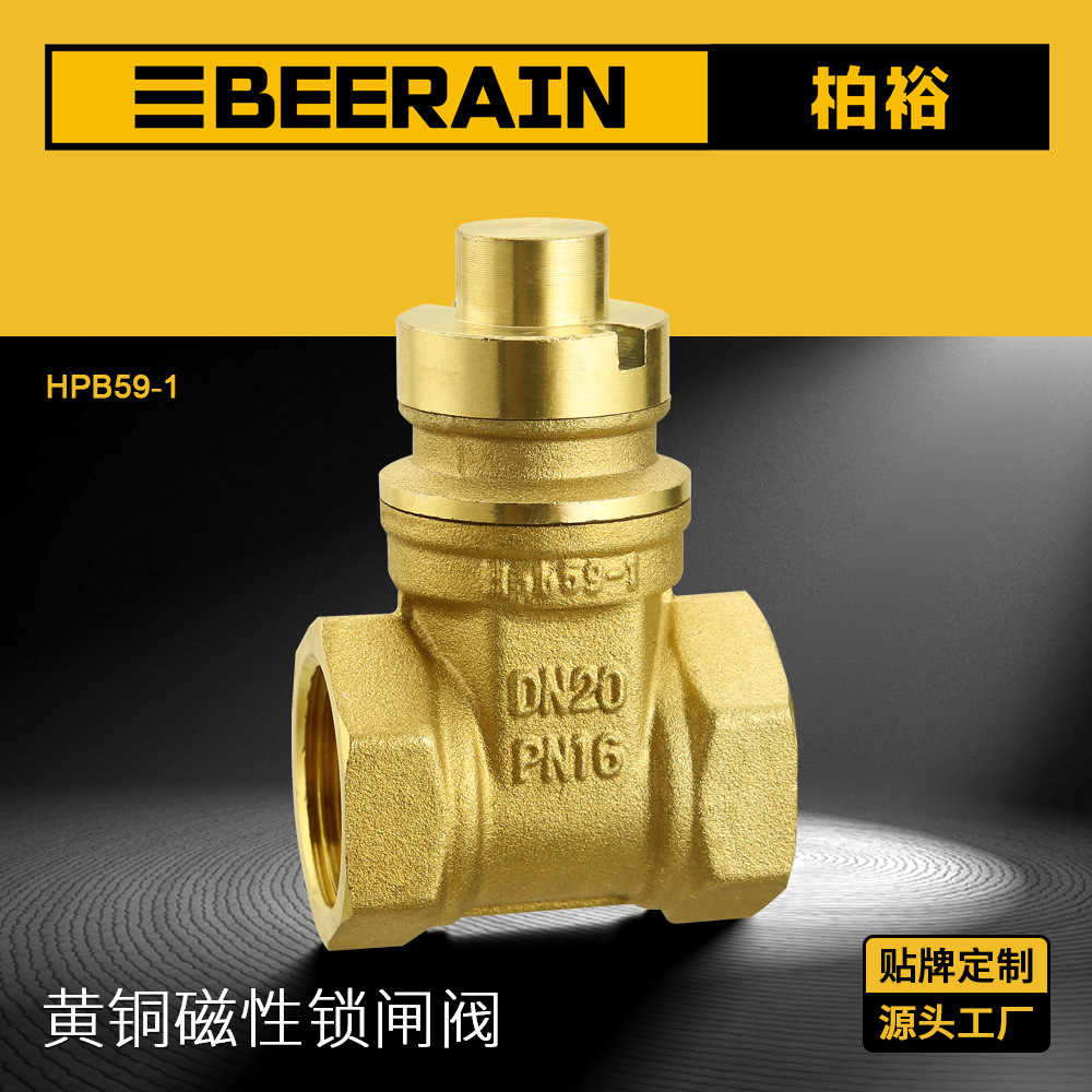 黄铜阀门厂家直销锁闭闸阀防盗加密闸阀自来水管表前磁性锁闭闸阀
