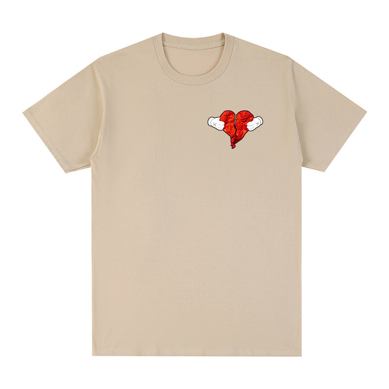Kanye West Heart Hip Hop T-Shirt Vintage Cotton Men t Shirt Kanye West Heart Hip Hop T-Shirt Vintage Cotton Men t Shirt