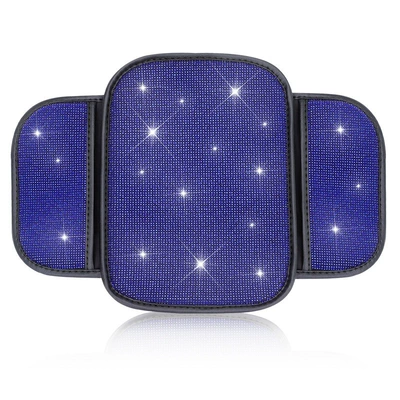 Armrest Pad – Armrest box - storage-bag-style-black-blue-diamond