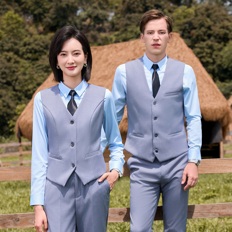 Professional Suit Vest Vest Women's Work Clothes Real Estate Vest Billiard Club Bank Work Clothes Men's Pants