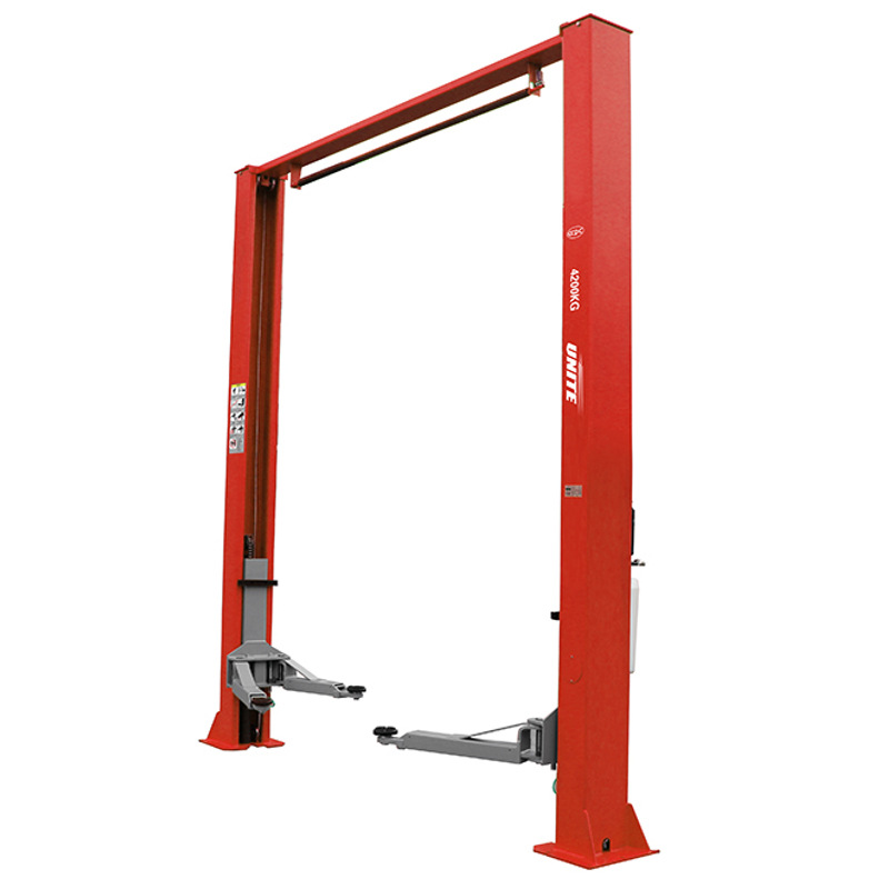 优耐特U-T42A龙门举升机双边手动解锁4.2T汽车维修保养举升设备