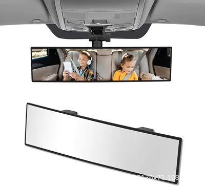Curved Mirror Car Supplies High-Definition Large-View Rearview Mirror Car Reversing Blind Angle Large-View Wide-Angle Interior Mirror (Large field of view rear view auxiliary mirror) - 3r-290mm