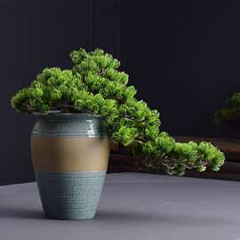 粗陶哥窑花盆陶罐多肉植物法师老桩大号家居家用阳台陶瓷盆景高盆