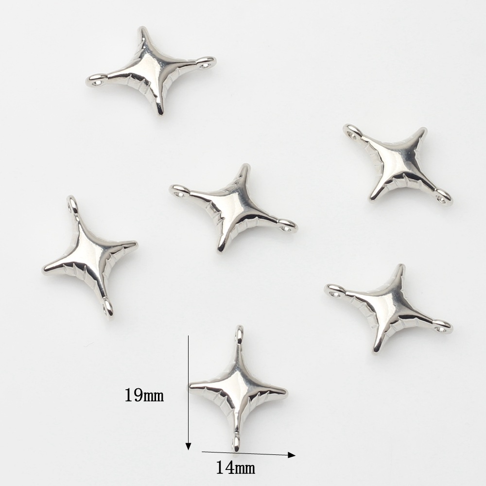 Star Pattern 10 PCS/Package Alloy Star Pendant DIY Jewelry Accessories