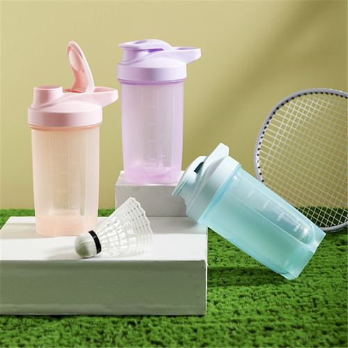 500ml Shaker Cup Protein Powder Milkshake Cup Fitness Sports Plastic Water Cup with Scale Cup with Handle Water Cup 