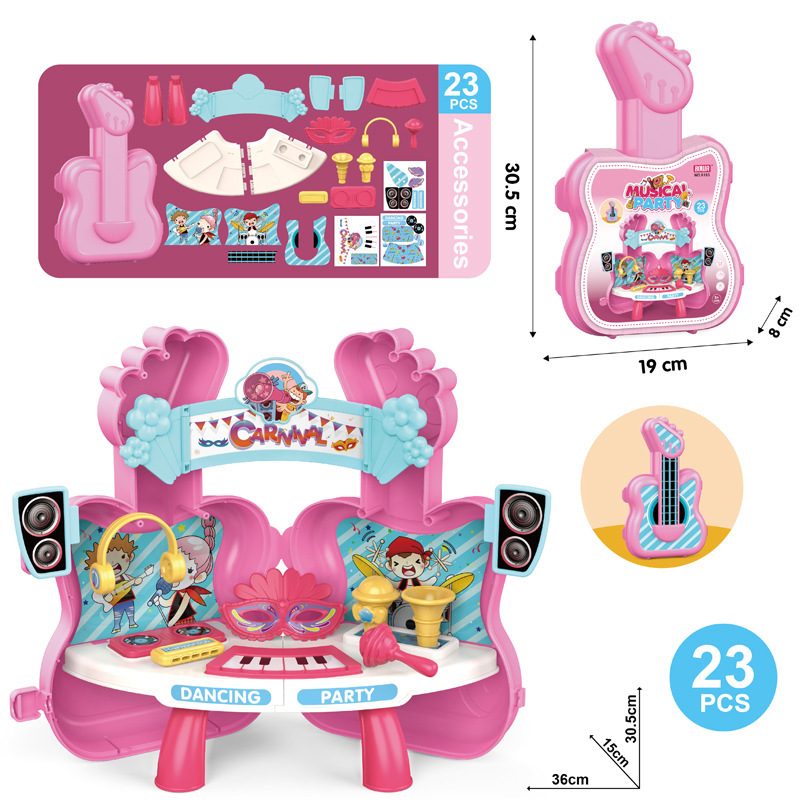 Los niños transfronterizos de simulación de supermercado herramientas de cocina para mascotas lavavajillas traje pastel vestidor jugar casa caja de almacenamiento Juguetes