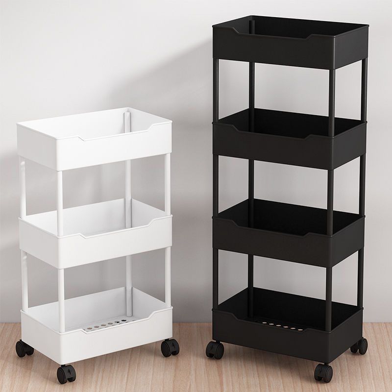 Estante de piso de carro pequeño para productos de cuidado de la piel almacenamiento de baño móvil snack inodoro hendidura almacenamiento de dormitorio multicapa