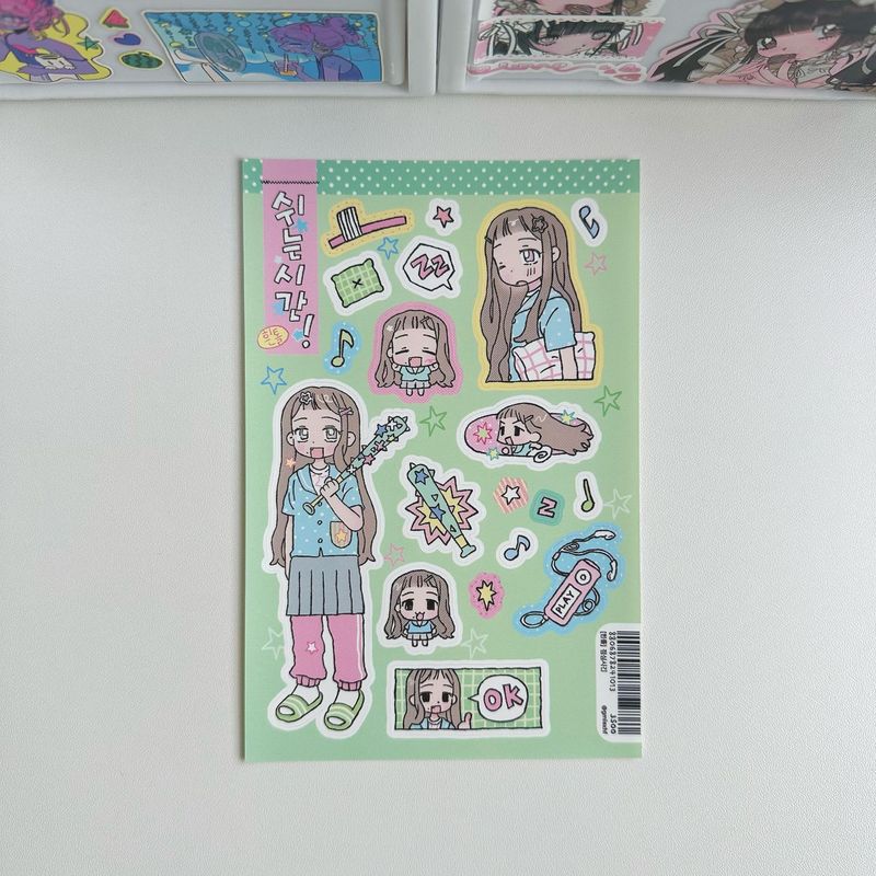 韓国シールかわいい女の子シール漫画キャラクターシールins風クリエイティブカードdiy装飾手帳シール|undefined