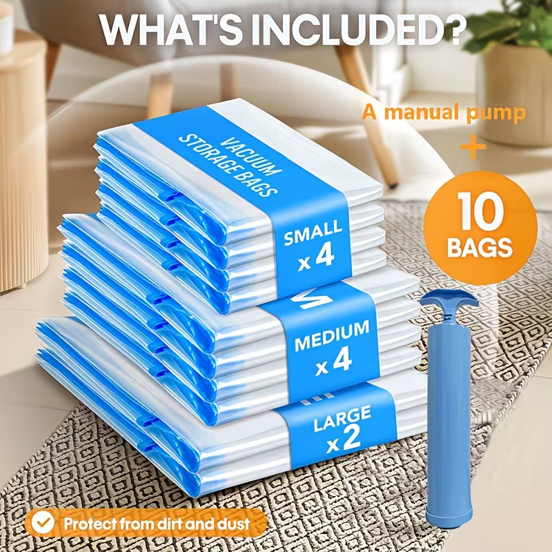 Fábrica directa bolsa de compresión de vacío bolsa de acabado de ropa bolsa de vacío de quilt