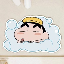 卡通浴室地垫家用吸水防滑硅藻泥脚垫好腊笔小新地垫厨房沥水垫