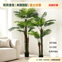 仿真双杆针葵北欧大型落地绿植室内客厅民宿酒店软装造景假树盆栽