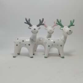 创意陶瓷鹿现代客厅电视床头柜酒柜桌面摆件家居陶瓷工艺装饰品