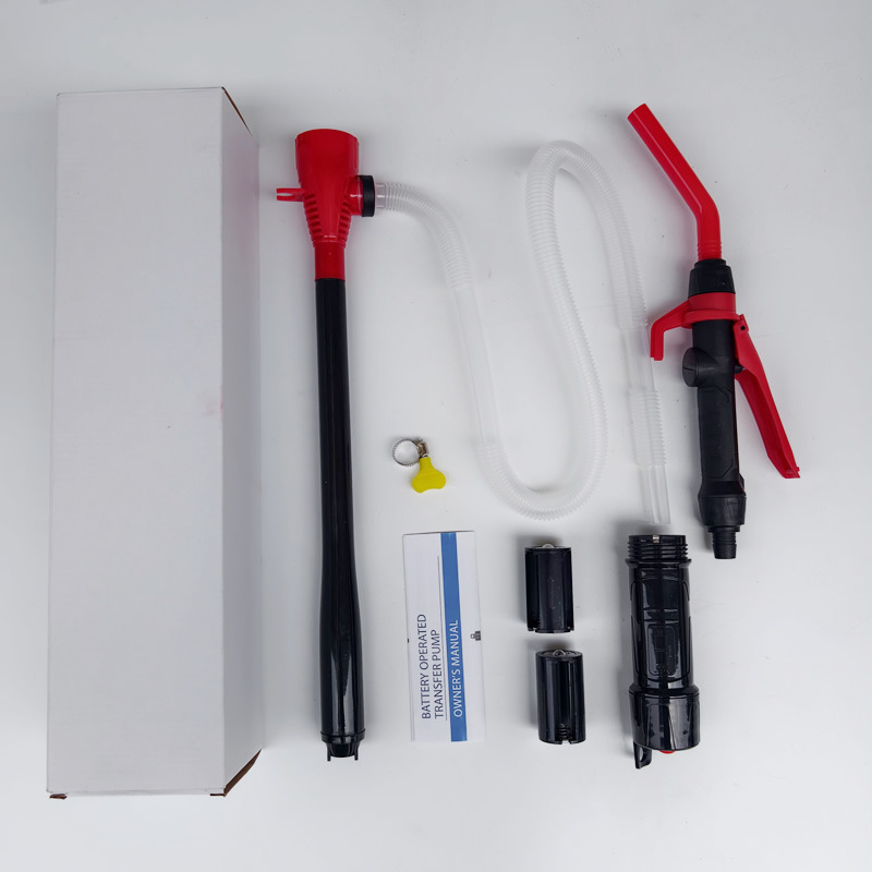 Electric oil pump, portable emergency oil extractor for vehicles, detachable battery-powered water pump, used for transferring gasoline and diesel, with suction hose