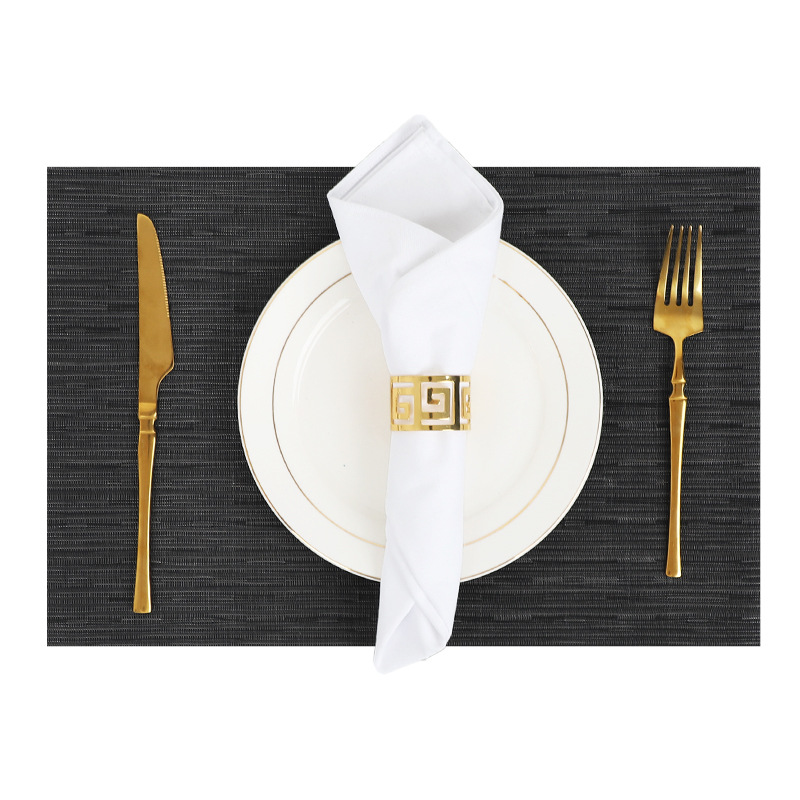 Productos de venta caliente transfronterizos pvc patrón de bambú mantel de Tisling almohadilla de aislamiento térmico de sensación premium mantel de aislamiento impermeable y a prueba de aceite estilo europeo