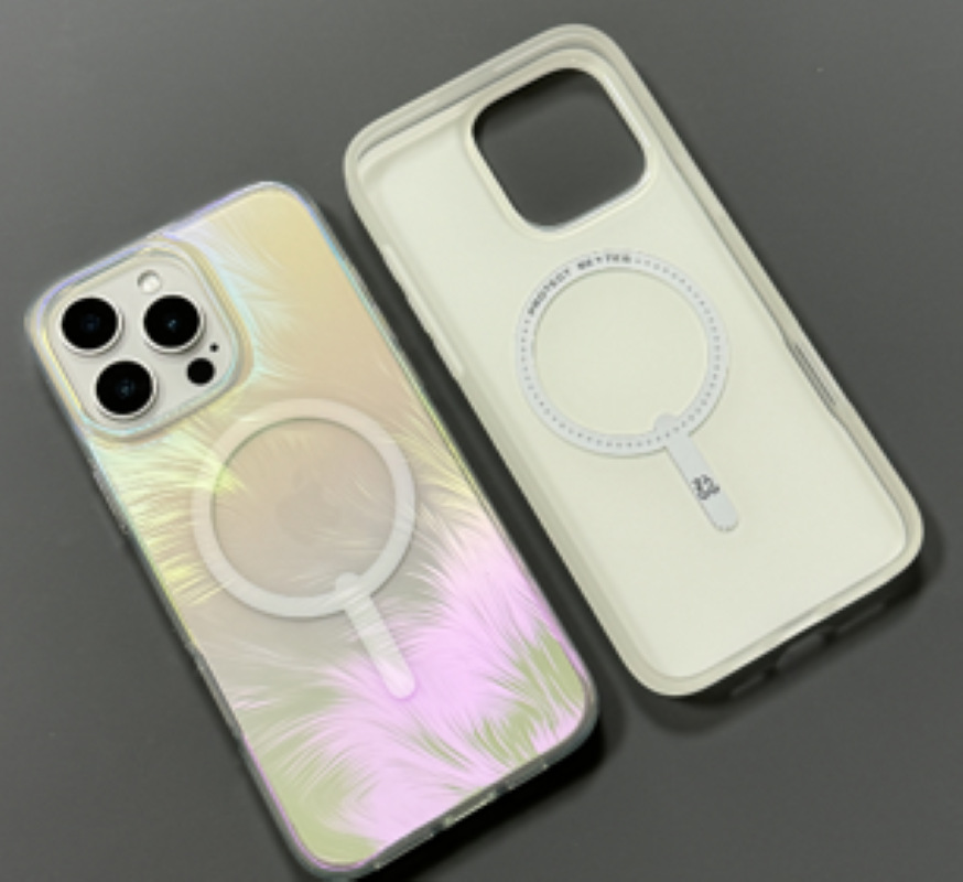 Aplicable a Apple 16 color fantasma a prueba de caídas iPhone 16 ProMax antibacteriano caso de protección magnética cubierta de protección de teléfono móvil