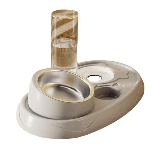 Cross-border cat bowl, dog bowl, cat food bowl, cat food bowl, double bowl, automatic drinking water, slant mouth drinking water, integrated cat rice bowl, pet bowl